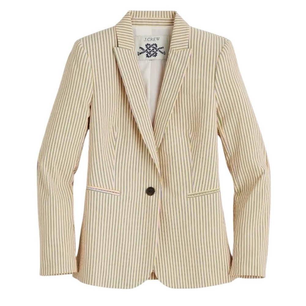 J Crew Parke Seersucker Stripe Blazer